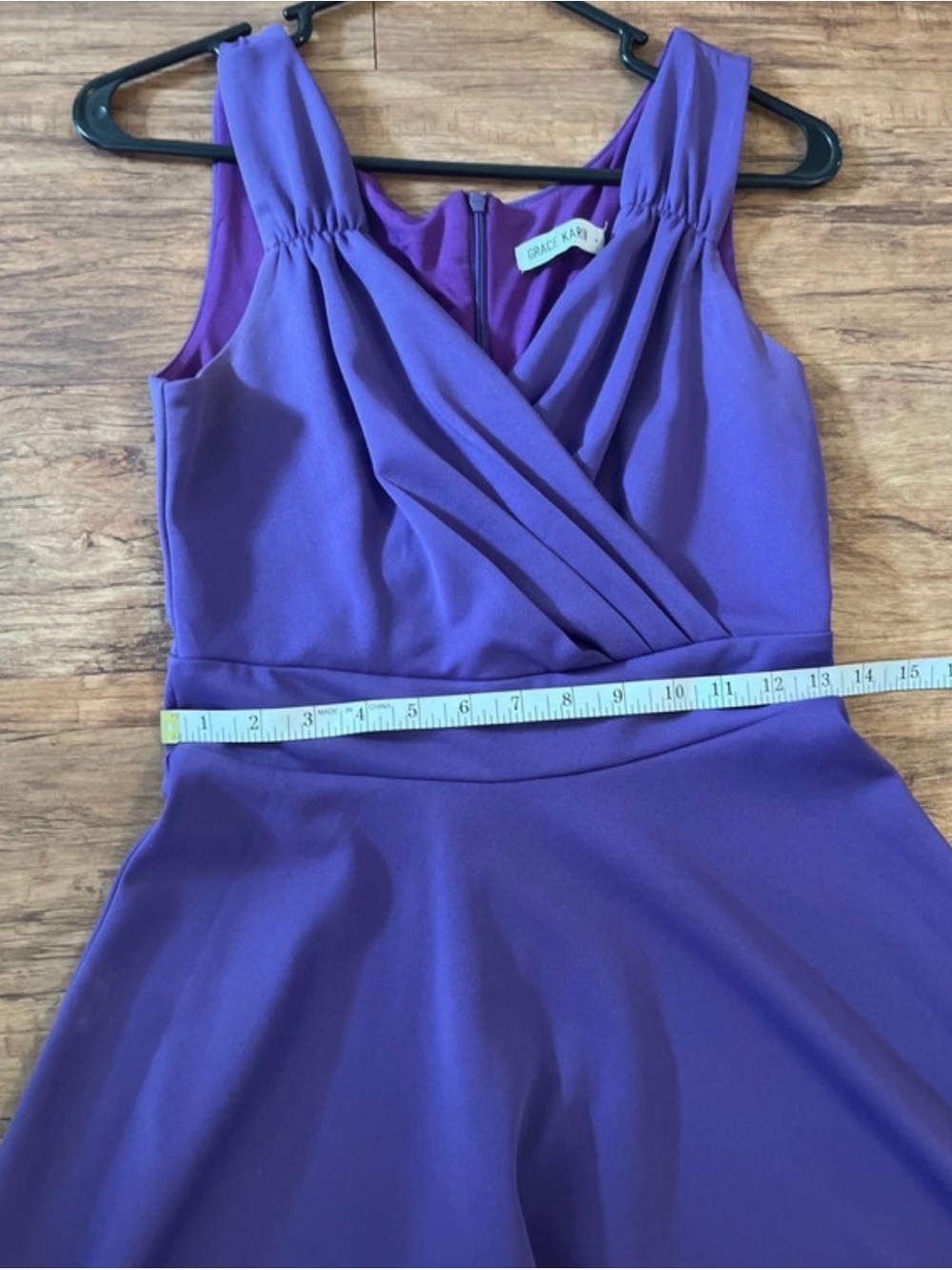 Grace Karin Purple Midi Fit-and-Flare Dress - Picture 4 of 5